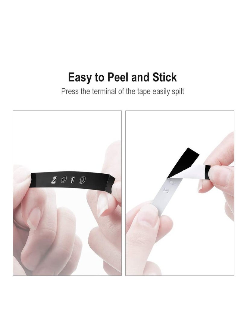 Plastic 3D Embossing Label Tape Self-Adhesive Compatible for Dymo Label Makers Organizer Xpress Pro 12965 DYM 12966 Old Rotex Embosser Office Mate II,3/8 Inch X 9.8 Ft - Image 3